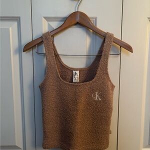 SET, Calvin Klein Textured Tan Tank Top and Short Set